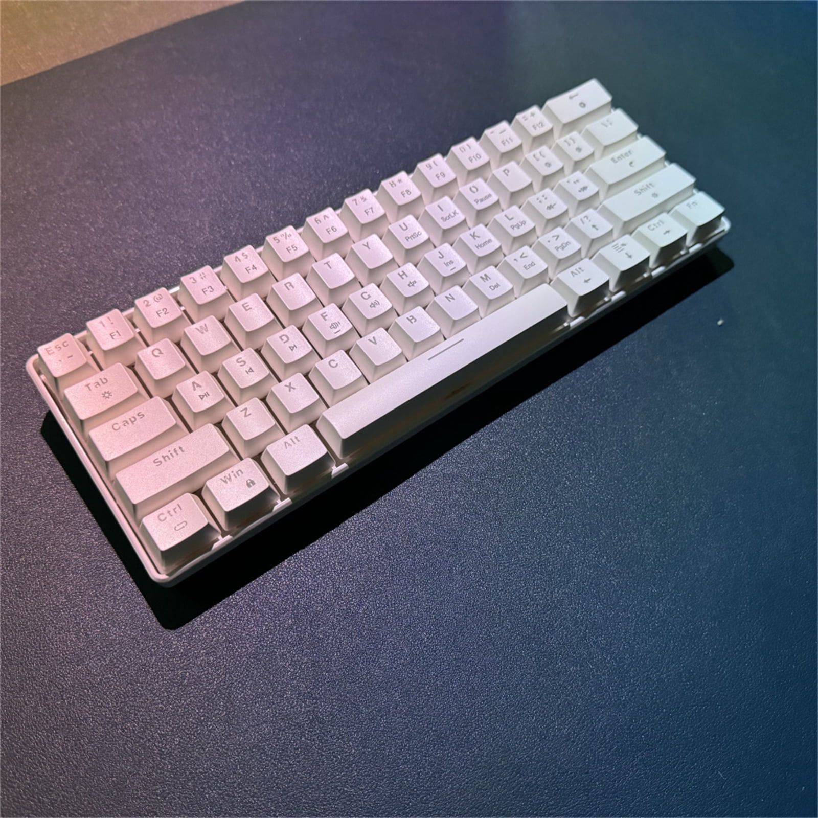 V900 Color Backliting Mechanical Keyboard 61Keys Hot Swap Switches Two-color Leycaps For Gaming And Use