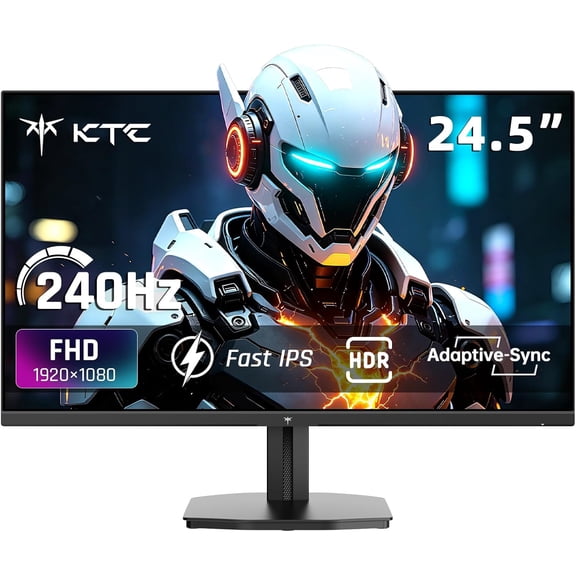 Restored KTC H25T7-A 24.5 Inch 240Hz Gaming Monitor, FHD Fast IPS Computer Monitor Adaptive Sync, HDR, 1080P 1ms PC Monitor with HDMI DP, Tilt Adjustment, VESA Support, Eye Care