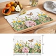 thumbnail image 6 of Spring Plant Placemats Set of 6, Watercolor Pink Daisy Flower Butterfly Non-Slip Place Mats Washable Table Mats for Kitchen Dining Table Decorations Indoor/Outdoor, 6 of 9