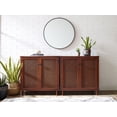 thumbnail image 6 of Art Leon Home Sideboard Buffet Cabinet Rattan Decoration Wood Finish Brown, 6 of 8
