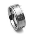 thumbnail image 2 of Men Women 8MM Comfort Fit Titanium Wedding Band Cross Flat Ring (Size 6 to 14), 2 of 3