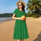 thumbnail image 4 of Easygdp Green St. Patrick’s day para Vestido Transpirable de Mujer, Vestido Suelto de Manga Corta con Pliegues y Bolsillos para el Verano, 4 of 6