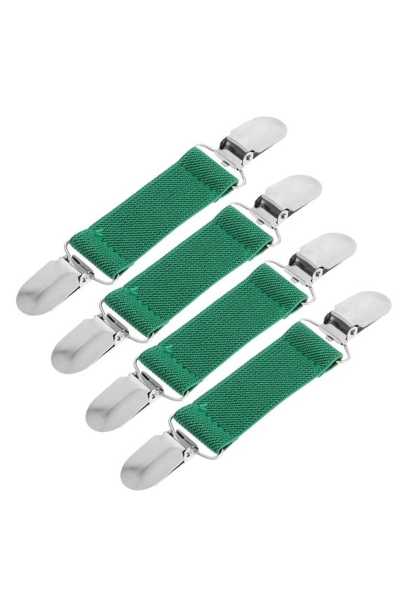 4 Pcs Trouser Leg Clip Men and Women 14.00X2.80X1.20CM Green