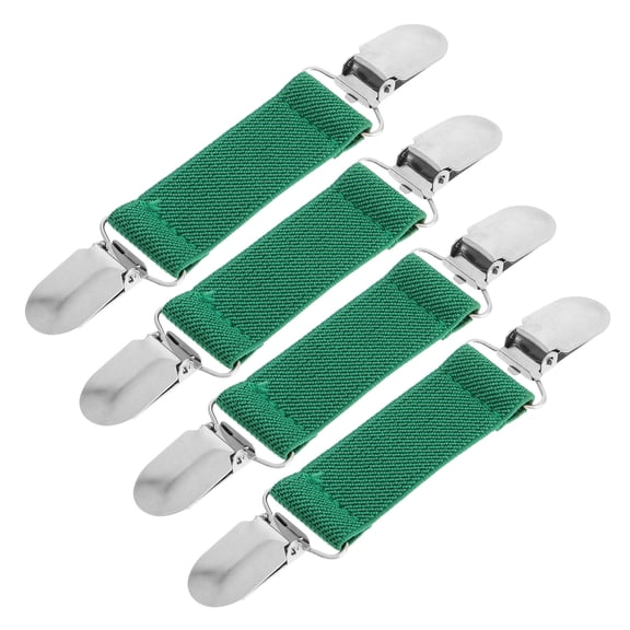 OUNONA 4pcs Elastic Pants Fixing Clips Trouser Leg Holders Adjustable Belt Clip for Outdoor Sports Cycling Pants Clamps Elastic Belt Clip