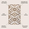 thumbnail image 3 of JONATHAN Y SOUTH BEACH 8 x 10 Area Rug, Sumak Pile Neutral Diamond Kilim - Brown/Ivory, SBH107C-8, 3 of 9