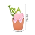 thumbnail image 3 of Todaioua Artificial Potted Plant with Plush Rabbits Miniature Flower Pot Decorative Ornament for Spring Easter Festival Tabletop Shelf Display Fairy Garden Centerpiece Home Decor, 3 of 7