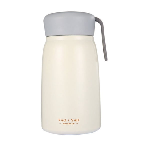 350ml Gifts Stainless Steel Portable Mini Tea Cup Thermal Flask Water Bottle Coffee Mug WHITE
