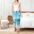 thumbnail image 4 of Gukieu Sunny Ocean Waves Print Women's Home Trousers, with Pockets and Drawstring Pajamas, Home Pajamas, Sleepwear-Large, 4 of 6