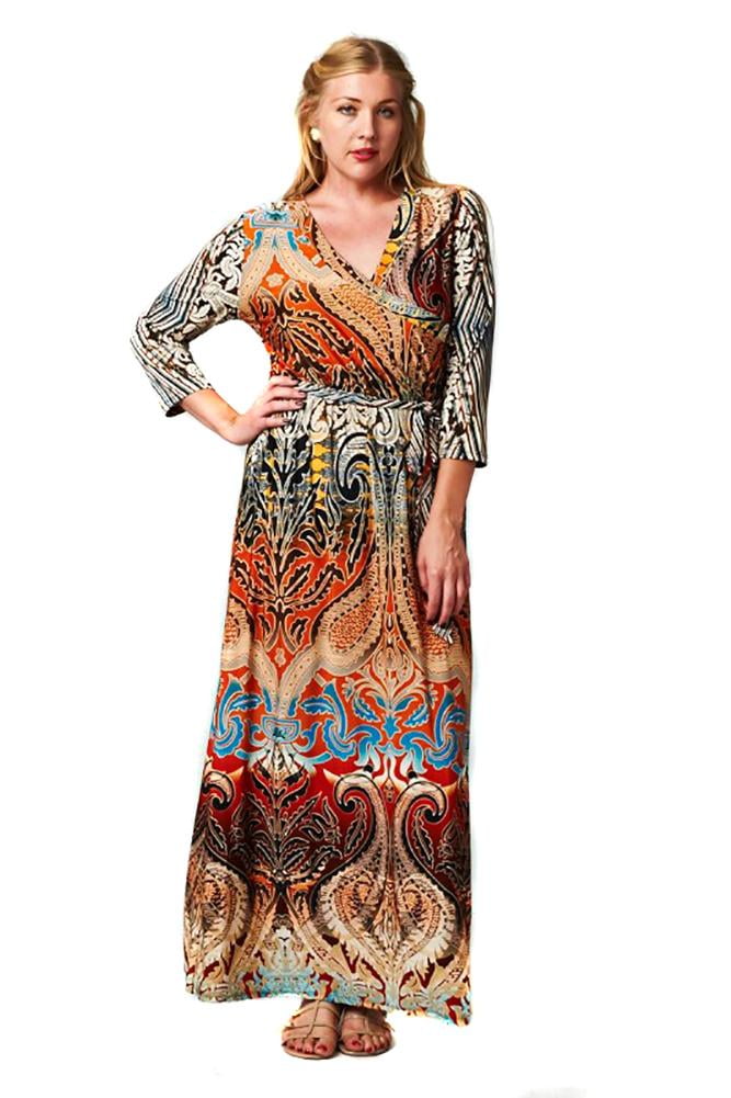 colorful maxi dress plus size