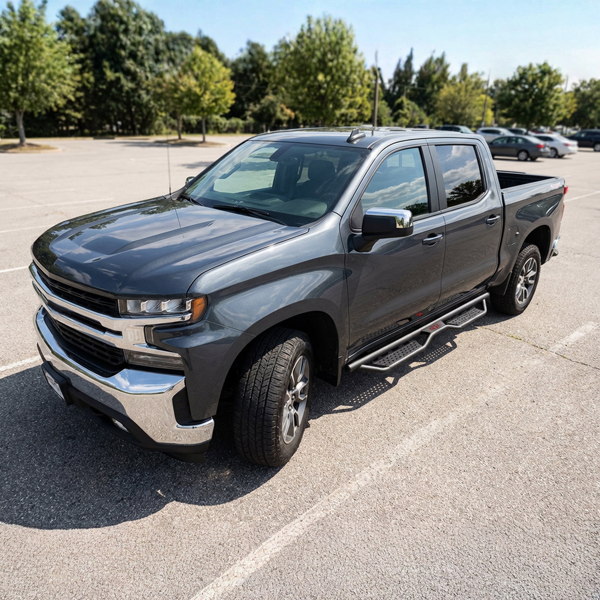 Drop Running Boards Side Steps Compatible with 2015 - 2026 Chevy Colorado & GMC Canyon Crew Cab (4 Full Size Doors),Two Stairs Design Bolt-on Side Steps Nerf Bar Black Powder Coated