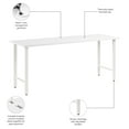 thumbnail image 6 of Hustle 72W x 24D Computer Desk with Metal Legs in White - Engineered Wood, 6 of 7