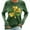 Yellow-7, variant on Aofany Women's St. Patrick's Day Long Sleeve Shirts Heart Shaped Shamrock Print T Shirt Comfortable Tops for Festive Celebrations
