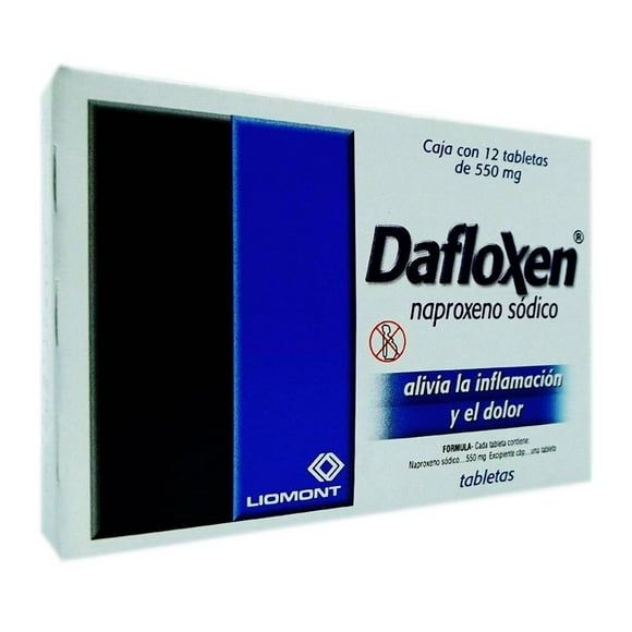 Dafloxen 550 mg 12 tabletas