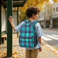 thumbnail image 6 of Blue and Pink Checkered Pattern 17" School Backpacks for Teens,Waterproof Oxford Fabric,S-Shape Padded Straps for School,Travel,Hiking,Camping, 6 of 6