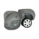 thumbnail image 5 of 2 ruedas para maleta de viaje, ruedas para carrito, piezas de reparación, altura 9,1 cm, silenciosas Gris, 5 of 9