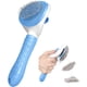 thumbnail image 1 of Cepillo para perros (azul), cepillo autolimpiante para perros y gatos, herramienta de aseo para mascotas que elimina suavemente el pelo suelto y enredado de las alfombras, utilizado para masajes y aut, 1 of 5