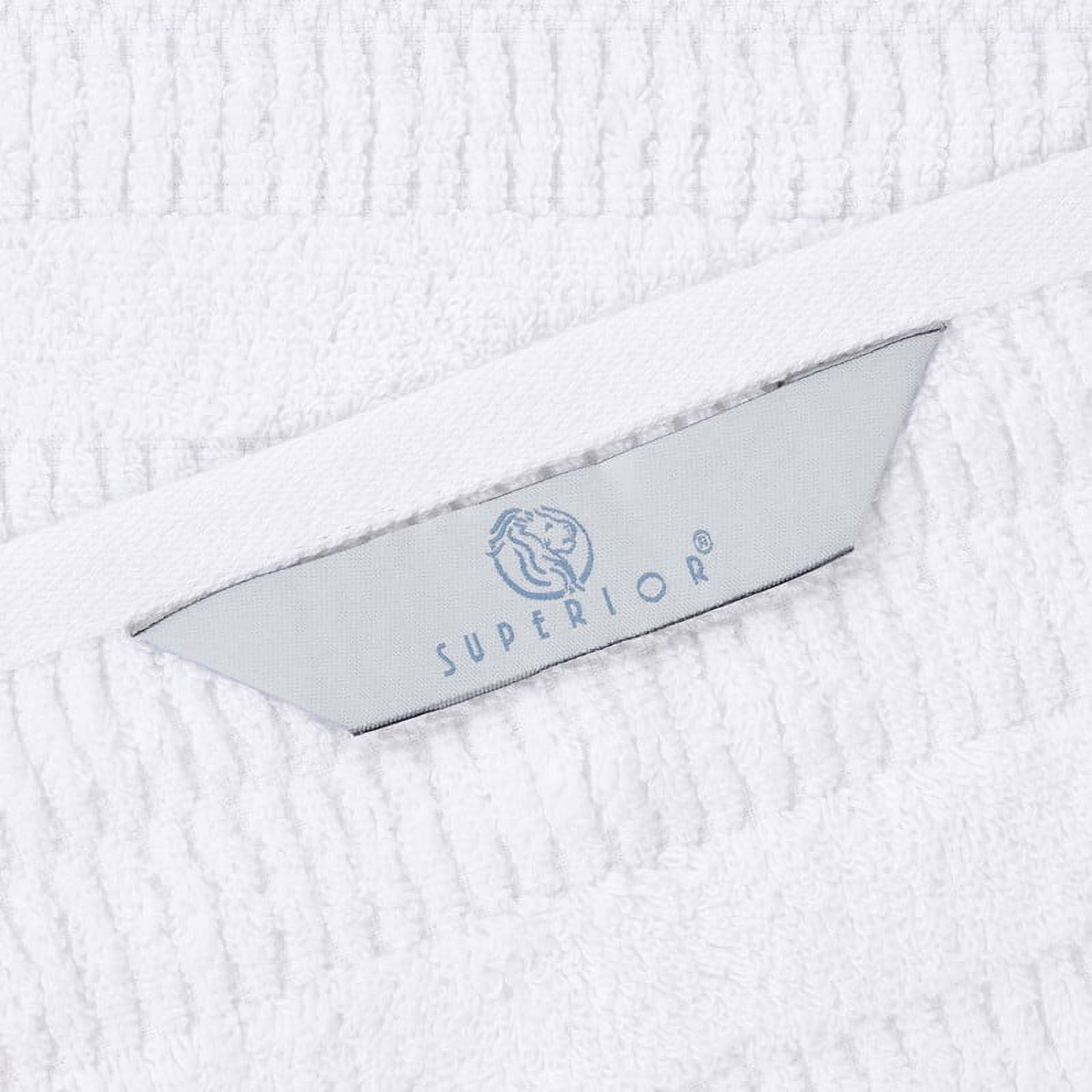 Superior Mika Smart Twist Cotton Medium Weight Bath Sheets, Set of 2, Quick Dry Towels, White