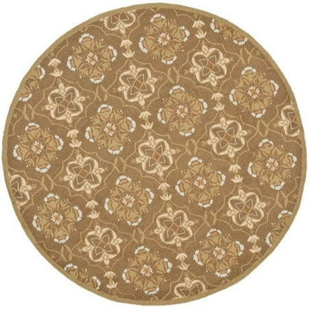 Safavieh Hand-hooked Chelsea Harmony Brown Wool Rug (5'6 Round)