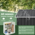 thumbnail image 2 of NETAJE 5'x3' Outdoor Metal Storage Shed with Updated Frame Structure and Lockable Doors for Backyard Garden Patio Lawn, 2 of 8