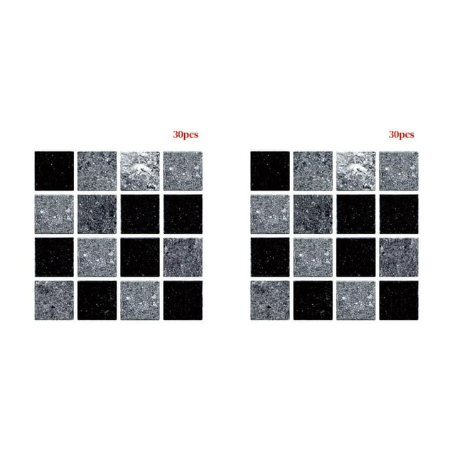 Wweixi 30Pcs Self-adhesive 3D Wall Tile Stickers Kitchen Bathroom Mosaic Home Decor MSC066 2Set