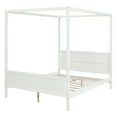 thumbnail image 4 of Dtwnek Canopy Platform Bed with Headboard and Footboard,Slat Support Leg, White, 4 of 9
