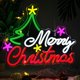 thumbnail image 1 of Letrero de neón Ringism Merry Christmas, árbol de Navidad regulable, 1 of 6