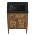 thumbnail image 6 of Modway Elysian 24" Modern Wood Bathroom Vanity in Black and Brown, 6 of 17