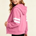 thumbnail image 6 of Amidoa Girls Graphic Hoodies Zip Up Hooded Sweatshirt Kids Cute Casual Long Sleeve Fall Winter ClothesPink Size 11-12 Years, 6 of 7