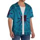 thumbnail image 2 of Balery Spider And Cobweb Camisa Casual de Manga Corta con Botones para Hombre, Texturizada, Estilo Cubano, para Playa, Verano-Large, 2 of 5