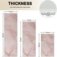 thumbnail image 4 of Pink Marble Pattern Kitchen Rugs Sets Of 3,Kitchen Runner Rugs Non Skid Washable,Decorative Kitchen Floor Mats for Kitchen,Sink,Laundry,17"x30"+ 17"x47" + 17"x59", 4 of 6