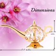 thumbnail image 6 of Matashi 24K Gold Plated Crystal Studded Aladdin Lamp Ornament Holiday Decor Gift for Christmas Mothers Day Birthday, 6 of 7