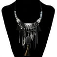 thumbnail image 2 of Bijoux Vintage Turquoise à Pampilles Collier Ras du Cou Pouce Haute Qualité Durable Bohème Déclaration Collier Noir, 2 of 9