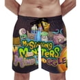 thumbnail image 5 of My Singing Monsters Men's Swim Trunks Board Shorts Drawstring Elastic Waist Quick Dry Swimsuits Beach Shorts with Pockets 3XL, 5 of 8