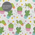 thumbnail image 6 of XMXT Waterproof Shower Curtain Liner with Iron Hooks, Cartoon Cactus Print Shower Curtains for Bathroom Decor Accessories, 72 x 72 inches, 6 of 8