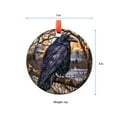 thumbnail image 5 of Winter Raven: Ornament Style Wall or Window Hanging, 2025, Holiday Decoration, Seasonal Keepsake Gift, Unique Collectible, Window Hanging, Home Decor 2025, Festive Home Accent,, 5 of 5