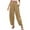 Khaki, variant on Karight Women’s Linen Harem Pants Loose Fit Boho Pants with Wide Waistband Casual Lounge Trousers for Summer Beach Vacation