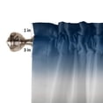 thumbnail image 5 of Kitchen Curtains 54 Inches length, Navy Blue Gray Ombre Window Treatment Curtain Drapes, Modern Gradient Abstract Art Thermal Insulated Drapes for Basement Hotel RV, 42"x54", 2 Panels, 5 of 7