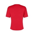 thumbnail image 6 of DENGDENG Tunic Shirts for Women Casual Crew Neck Short Sleeve T Shirts Y2k Slim Fit Double Lined Tee Summer Basic Tops Going Out 2024 Red XXL, 6 of 7