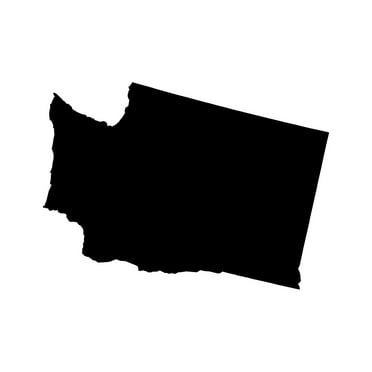 Washington Shaped Sticker Decal Die Cut - Self Adhesive Vinyl - Weatherproof - Made in USA - Many Color and Sizes - wa