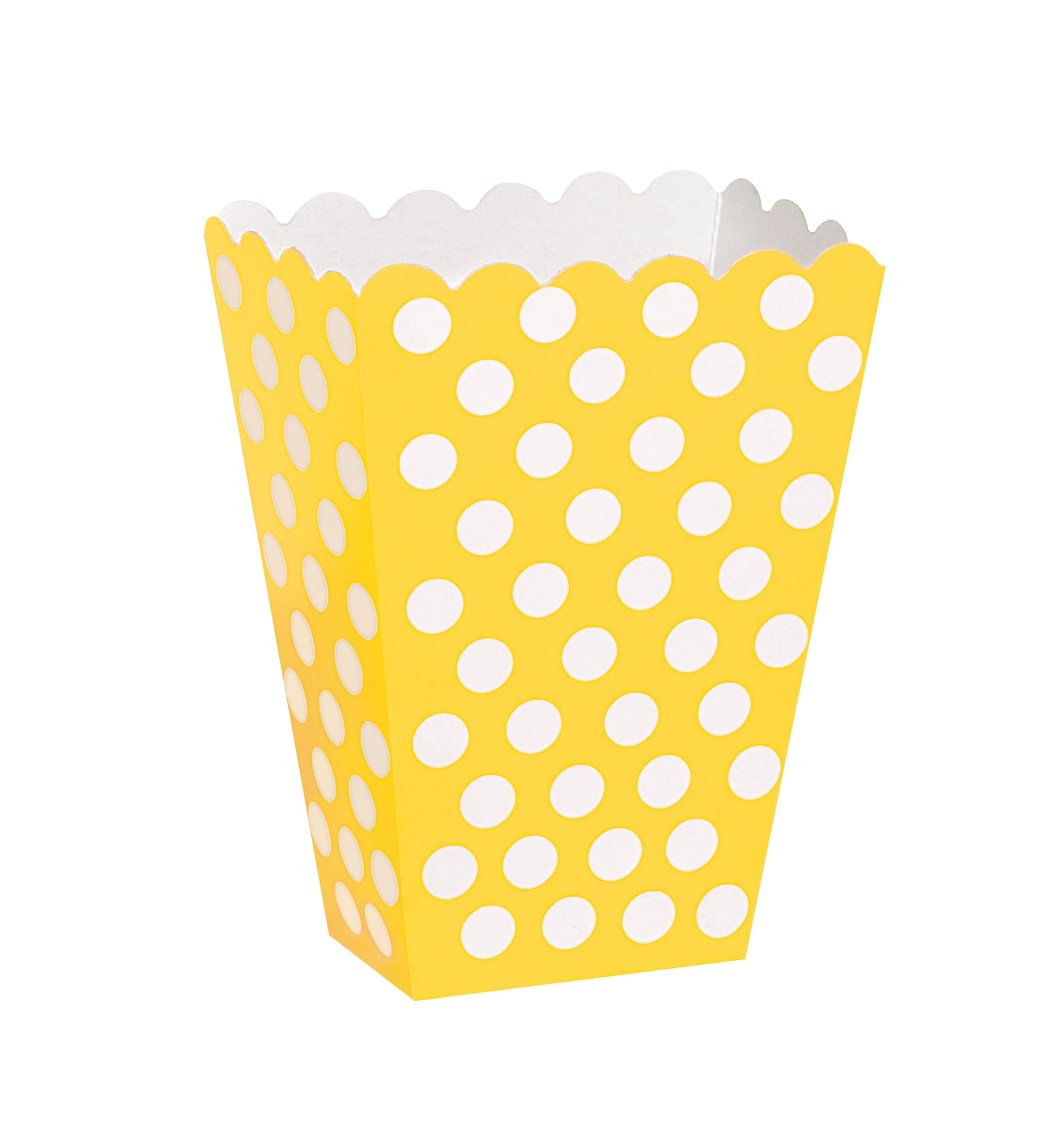 5 Cinema Solid Sunshine YELLOW Treat Party Small Candy Favour Popcorn Boxes 