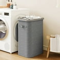 thumbnail image 2 of BGTREND Slim Laundry Hamper with Lid 85L Foldable Clothes Basket with Removable Mesh Bag & Handle for Closet Bathroom Bedroom (Gray), 2 of 7