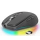 thumbnail image 1 of Ratón óptico ergonómico con receptor USB Luz RGB Silencio inalámbrico para computadora portátil Negro Macarena Ratón de computadora, 1 of 8