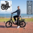 thumbnail image 6 of GlobalKeep 16" Foldable Multi-Terrain Off-Road Fat Tire Electric Bike for Adults, 1200W Peak Motor, 48V 10Ah Removable Battery, 20MPH, UL2849 Certified, 6 of 11