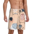 thumbnail image 2 of Naloa Cute Ink Drawn Elephants Men's Short Pajama Pants, Lounge Comfort Shorts with Elasticized Waistband and Side Pockets - Medium, 2 of 9