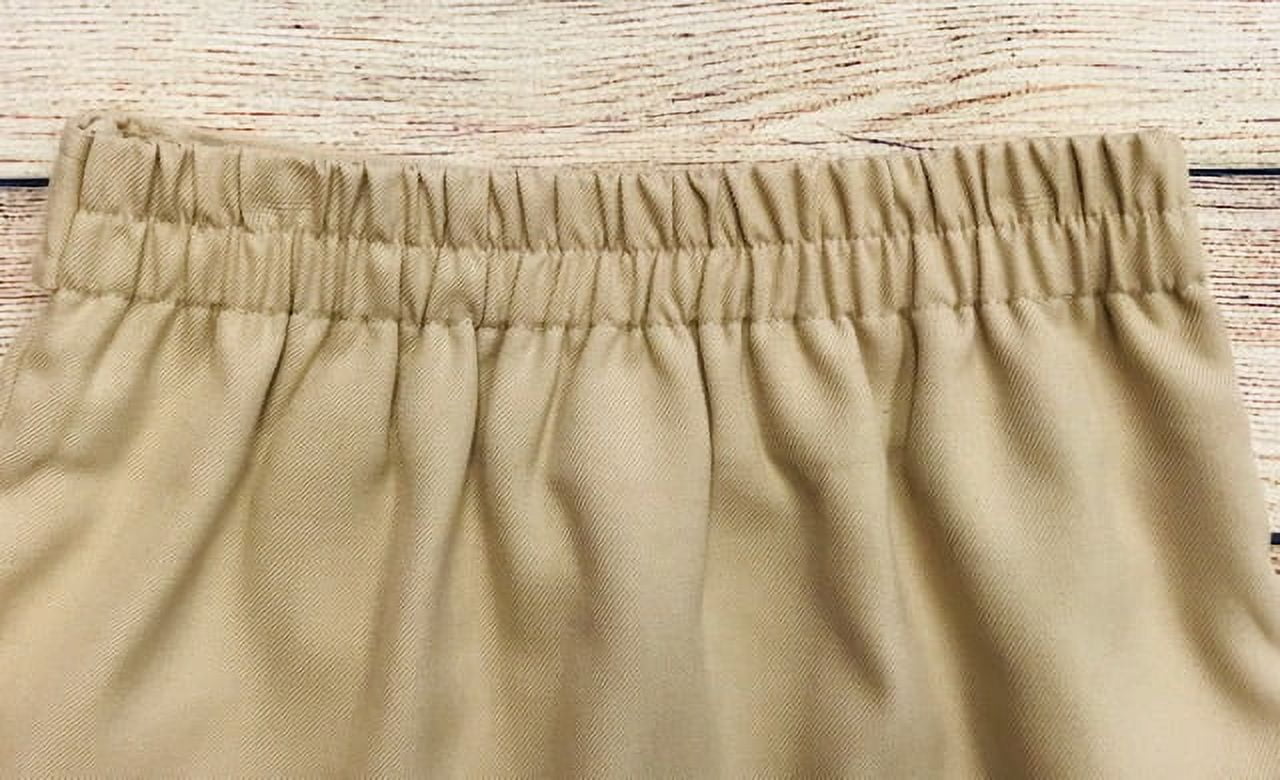 Unik Girl Uniform Skirt with Built in Shorts, Khaki Size 5