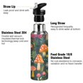 thumbnail image 3 of Yayeee 20oz Insulated Water Bottle Double Wall Stainless Steel with Flip Straw Lid, Orange Mushroom, 3 of 7