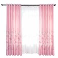thumbnail image 1 of Cortina opaca de poliéster para ventana, cortina opaca para dormitorio, decoración para sala de estar (rosa), 1 of 8