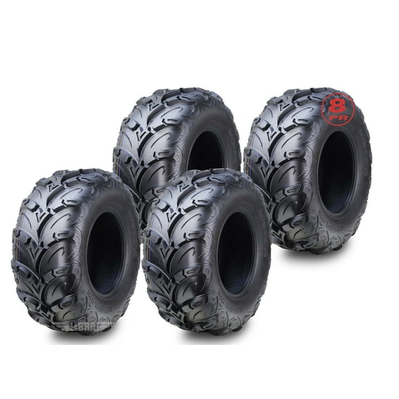 WANDA Premium 8 Ply ATV / UTV Tires 24x11-10 24x11x10 Mud Sling, Set 4