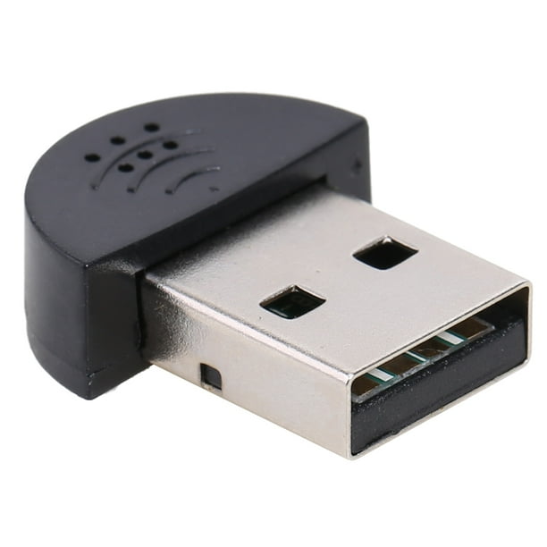 Micrófono USB Mini MIC Adaptador de audio Conexión directa para PC negra Wdftyju