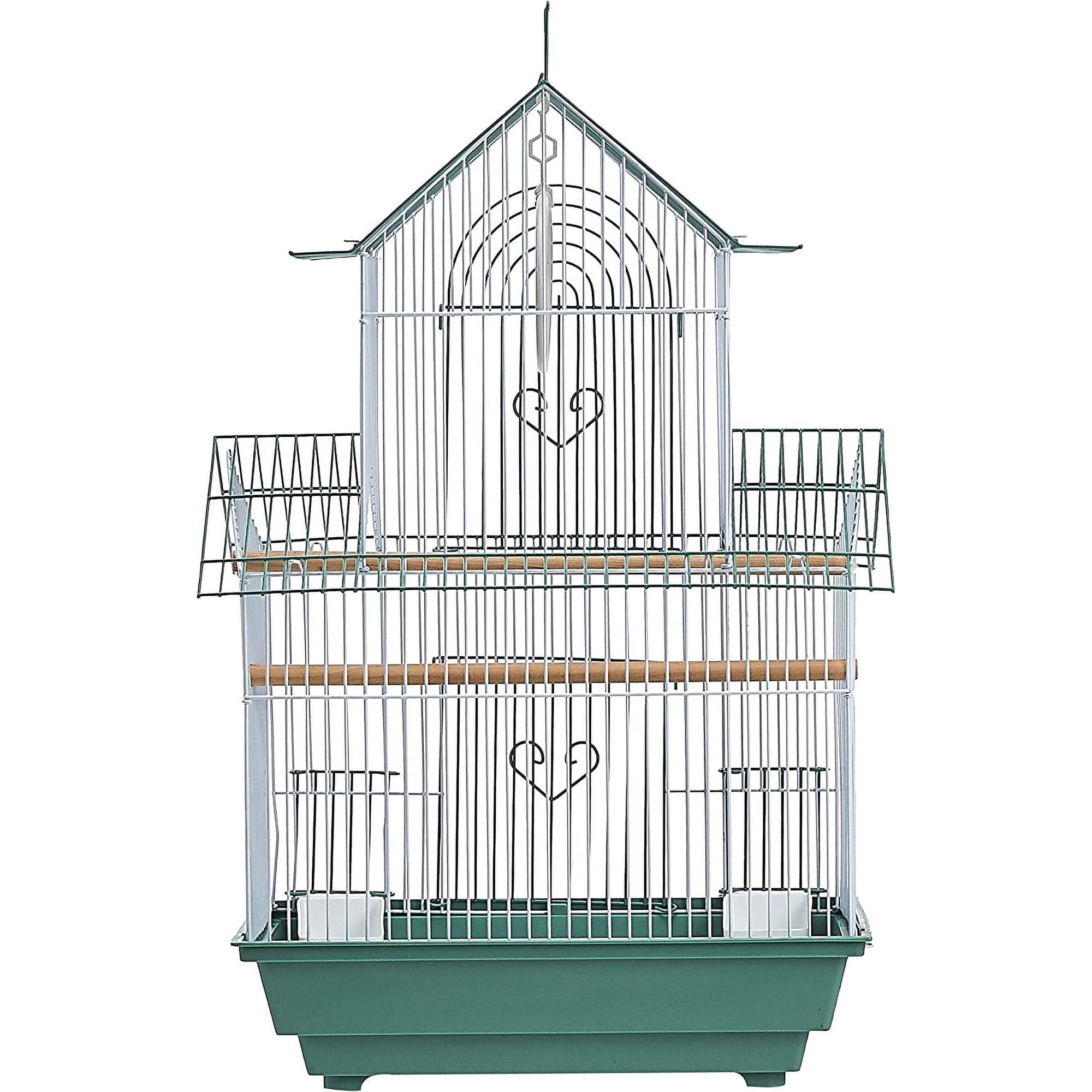 Prevue Hendryx SP1720-4 Shanghai Parakeet Cage, Green and White